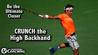 Tennis Tips How to Crush High Backhand Approach Shots [upl. by Atiek757]