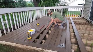 Deck Job Replacing Wood with Composite [upl. by Ridglea]