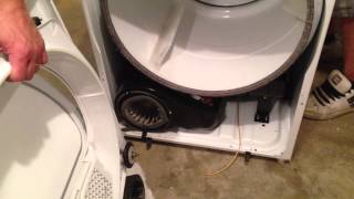 Howto replace a broken dryer belt on a Whirlpool Dryer By Howto Bob [upl. by Lazaruk]