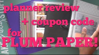 planner review  coupon code for PLUM PAPER [upl. by Htebizile282]