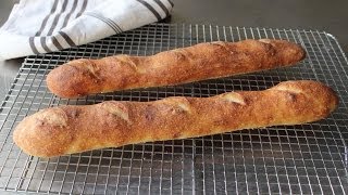 French Baguette  How to Make Baguettes at Home  NoKnead French Bread Recipe [upl. by Yenor658]