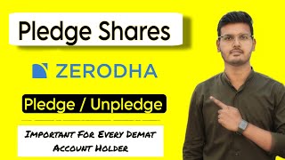 Pledging of shares on zerodha app zerodha pr shares pledge kaise kren [upl. by Brechtel547]