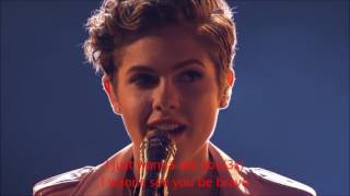 Calysta Bevier Brave Lyrics  Americas Got Talent Quarterfinals 2016 [upl. by Ahsilahk210]