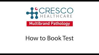 How to book a Test Cresco Healthcare [upl. by Suinuj336]