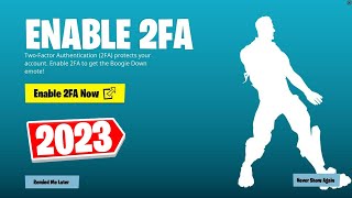 HOW TO ENABLE 2FA IN FORTNITE 2023 EASY METHOD [upl. by Ayahs]