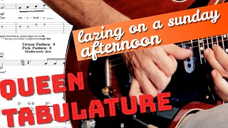 Lazing on a sunday afternoon Queen Guitar lesson cover TAB [upl. by Arada]