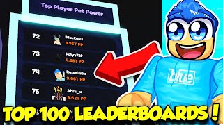 I Got TOP 100 ON PET LEADERBOARDS In Click Simulator [upl. by Nylorak176]