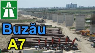 Autostrada A7  Pod peste Râul Buzău  Mai 2024 [upl. by Cohbath904]