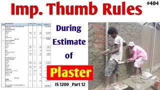 Thumb Rule of Plaster Measurements [upl. by Thanh]