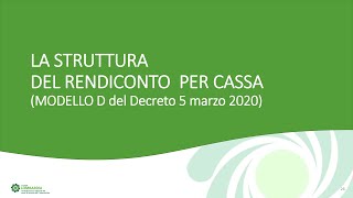 Rendicontazione economica per ETS il modello ministeriale D 9 struttura del rendiconto per cassa [upl. by Grishilde974]