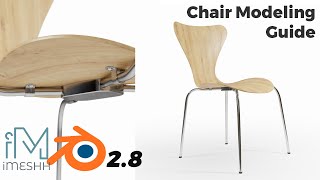 Blender 28 Pro Chair Modeling Guide  iMeshh Furniture Tutorial [upl. by Boehike]