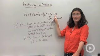 Factoring Trinomials a  1 [upl. by Eugatnom]