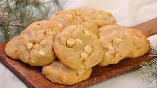 White Chocolate Macadamia Nut Cookies  Easy amp Delicious Holiday Baking [upl. by Kling750]