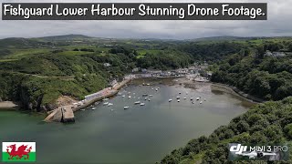 Fishguard Marine Walk  Drone Footage 4K  Fishguard Harbour [upl. by Ymmot]