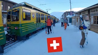 Train to Jungfraujoch Highest Railway Station of Europe Switzerland [upl. by Lenahs645]