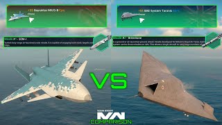 Bayraktar MIUSB VS BAE System Taranis  VIP Drone Comparison  Modern Warships [upl. by Lytsirk734]