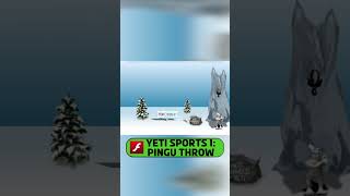 Yeti Sports 1 Pingu Throw  Game of the Day gaming flashgames [upl. by Nommad]