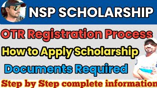 NSP Scholarship 202425 Apply  How to Register OTR  NSP Scholarship 202425 Apply Kaise Kare [upl. by Ledif593]