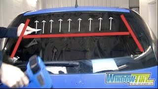 Window Tinting How to heat shrink a rear window tint [upl. by Ellinej]