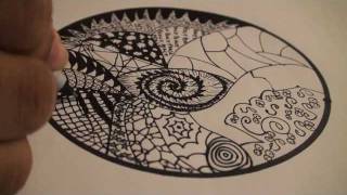 How to Draw a Mandala with Zentangles [upl. by Idnym]