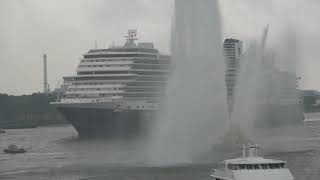 MS Rotterdam VII arriving Maiden Call in Rotterdam The Netherlands  Shipspotting Part 4 4K [upl. by Anoli]