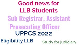 Sub Registrar Assistant Prosecuting Officer UPPSC 2022 UPPSC UPPCS [upl. by Giles]