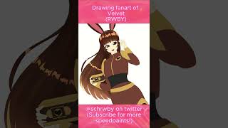 I Draw Velvet Scarlatina from RWBY fanart speedpaint animegirl [upl. by Atiz]