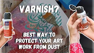 HOW to PROTECT your art work from dust  How to apply varnish  framingapplyvarnishglossprotect [upl. by Pollack]