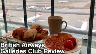 British Airways Galleries Club Lounge South Review  Terminal 5  London Heathrow [upl. by Ayojal]