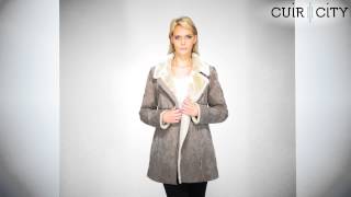 Manteau Cuir Femme Mi Long Oakwood Idéal Pour LHiver  Roxane Toffee [upl. by Asereht768]