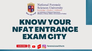 NFSU Entrance Exam city Confirmation NFSU Admissions 2023NFAT 2023 [upl. by Rosalynd]