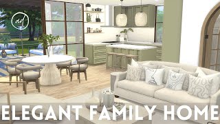 ELEGANT FAMILY HOME with twin daughters  Sims 4  CC SPEED BUILD  CC List [upl. by Ulrikaumeko]