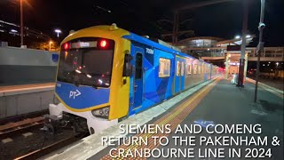 Siemens And Comeng Return To The Pakenham amp Cranbourne Line In 2024 [upl. by Vallo716]