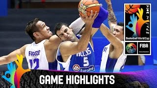 Philippines v Greece  Game Highlights  Group B  2014 FIBA Basketball World Cup [upl. by Ieppet]