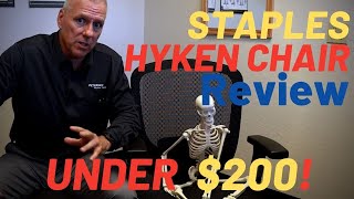 Budget Ergonomics Chair Staples Hyken Task Chair Review by a Physical Therapist [upl. by Appilihp]