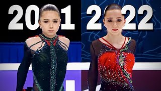 Kamila Valieva PERFECT programs  Russian Nationals 2021 vs 2022 side by side [upl. by Ball]