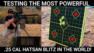 TESTING THE MOST POWERFUL HATSAN BLITZ 25 CAL  100 YARDS BEST NEW SEMI AUTO PCP AIR RIFLE 2021 [upl. by Ydoj]