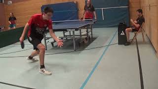 Lorenz Bruechert 1 20240119 CVJM Unterasbach vs Rosstal Table Tennis [upl. by Braeunig]