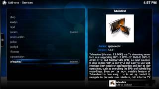 OpenELEC tvheadend oscam installation and configuration [upl. by Werra]
