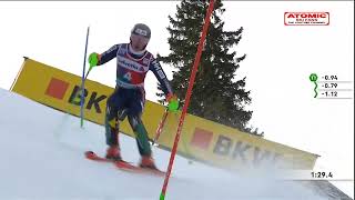 Lucas Braathen 🇳🇴  mens slalom Adelboden 2nd run Jan 8 2023 weareskiing atomic [upl. by Riba177]