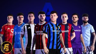 Serie A TIM Official Kits 202425  PES 2021 amp FL24 [upl. by Elleon]