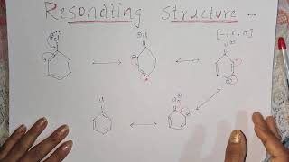 Best Way To Draw Resonating Structure  Resonating Structure of phenol Chlorobenzene [upl. by Ellek]