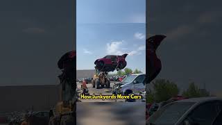 How Junkyards Move Cars  Who Doesnt Love Heavy Equipment [upl. by Adnuhser476]