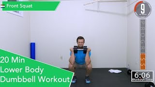 Intense 20 Minute Lower Body Dumbbell Workout [upl. by Chrisoula]