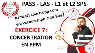EXERCICE 7 QUANTITÉ DE MATIÈRE CONCENTRATION EN PPM  810  REMISE À NIVEAU [upl. by Chuck]