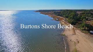 Burtons Shore Beach redo Aerial view Virginia Water Trails Accomack County [upl. by Lamp]