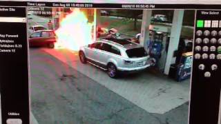 Gas Station Fire Extinguished by System [upl. by Jarrad130]