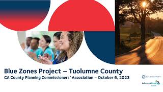 The Blue Zones Tuolumne County Live Longer Better [upl. by Annorah828]