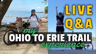 OHIO TO ERIE TRAIL LIVE QampA  Bikepacking Prep Gear Logistics Ride Navigation Stops Overnights [upl. by Jensen641]