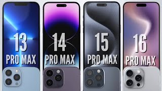 iPhone 13 Pro Max vs iPhone 14 Pro Max vs iPhone 15 Pro Max vs iPhone 16 Pro Max  Kemono Tech [upl. by Osnerol335]